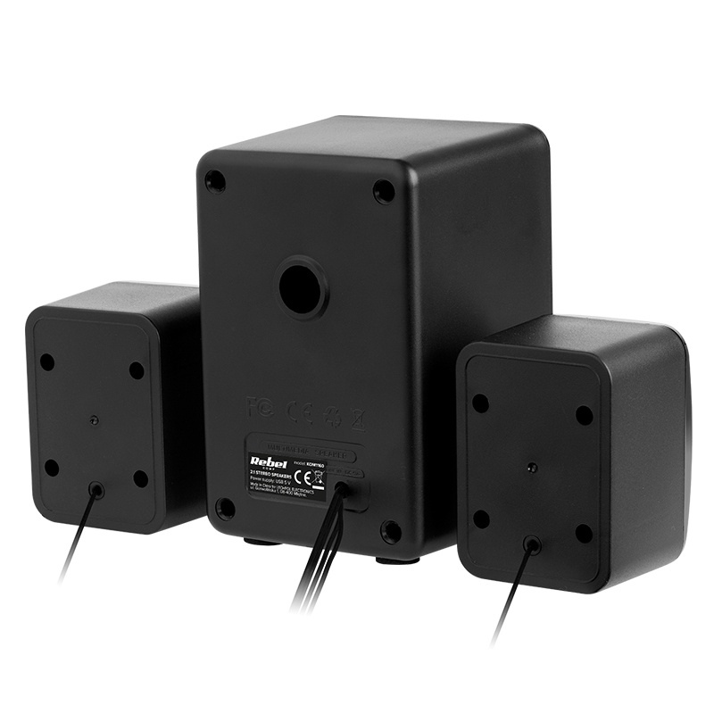 Boxe PC 2.1 5W subwoofer 2x3W difuzoare alimentare USB 5V control volum bas înalte CS-50 REBEL – IoElectronice.ro [2]