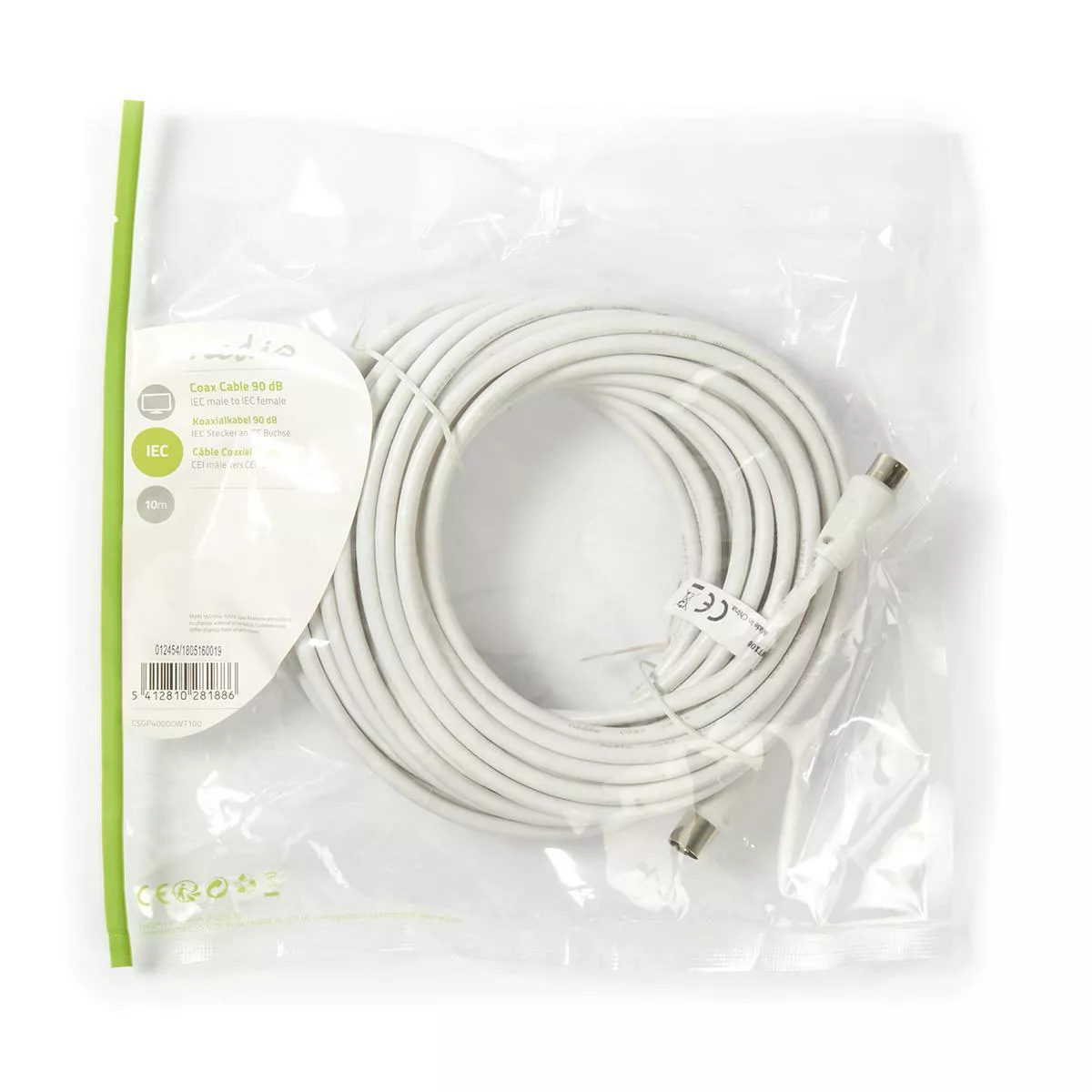 Cablu 10m Coaxial tata - Coaxial mama alb Nedis – IoElectronice.ro [3]