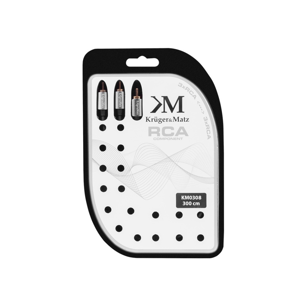 Cablu 3x RCA audio 3m Profesional Kruger&Matz – IoElectronice.ro [3]