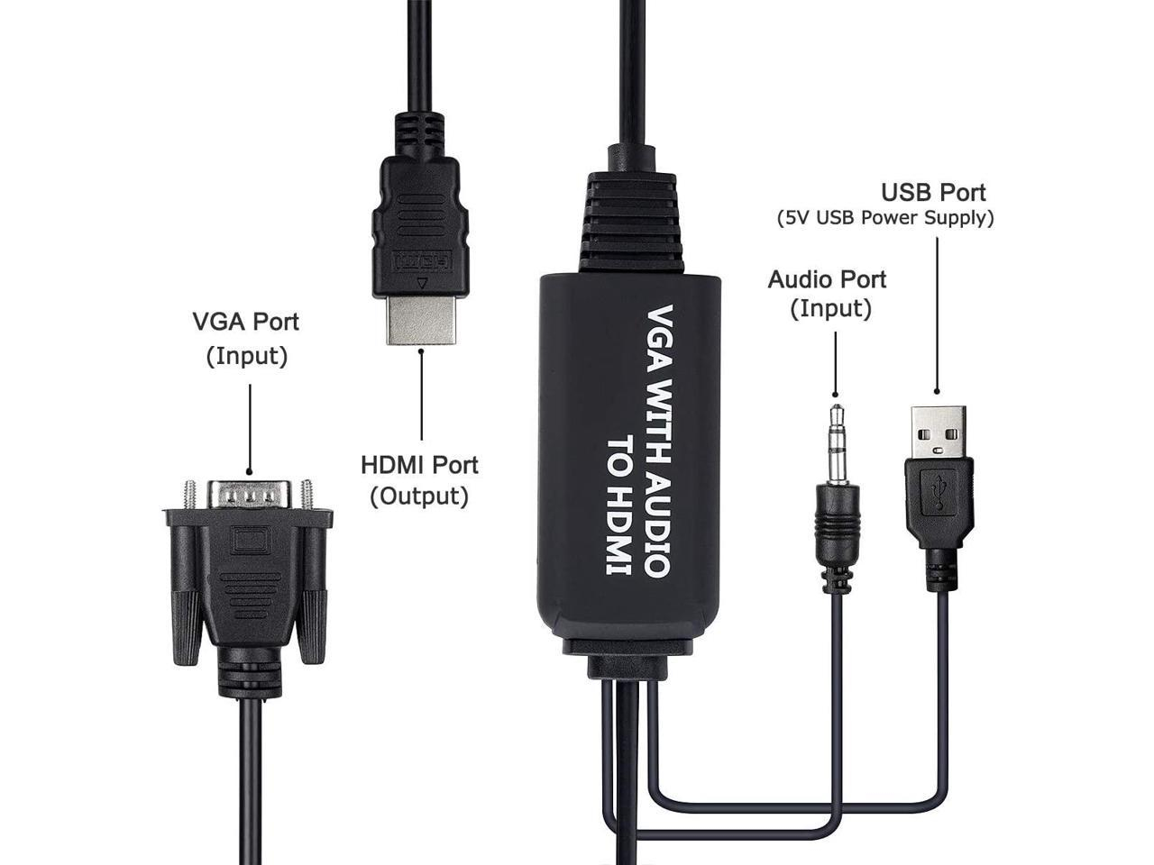 Cablu adaptor VGA la HDMI 1920x1200 cu sunet [2]