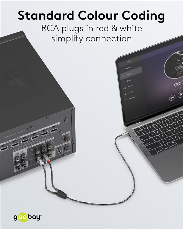 Cablu audio 1m Jack 3.5 mm tata - 2x RCA tata negru [6]