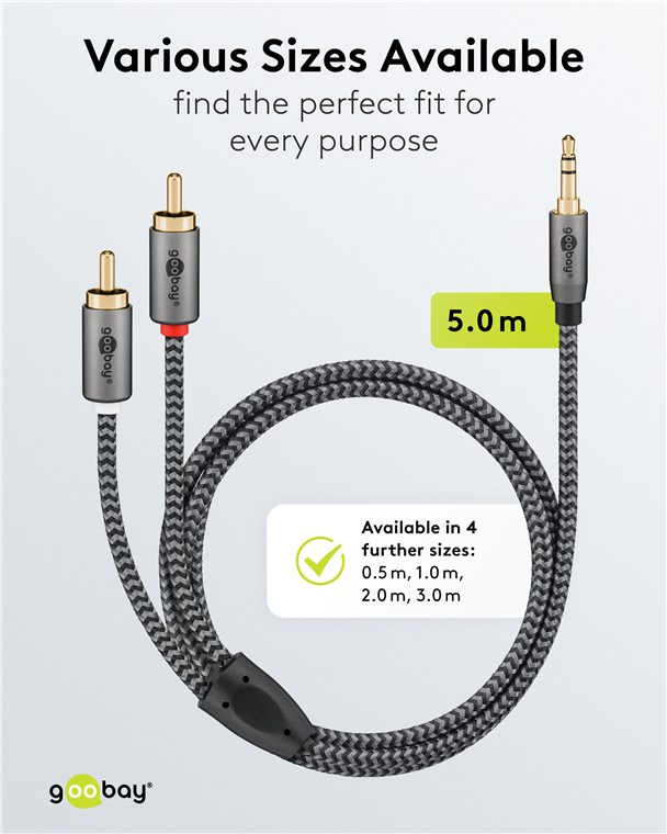 Cablu audio 5m Jack 3.5 mm tata - 2x RCA tata negru [4]