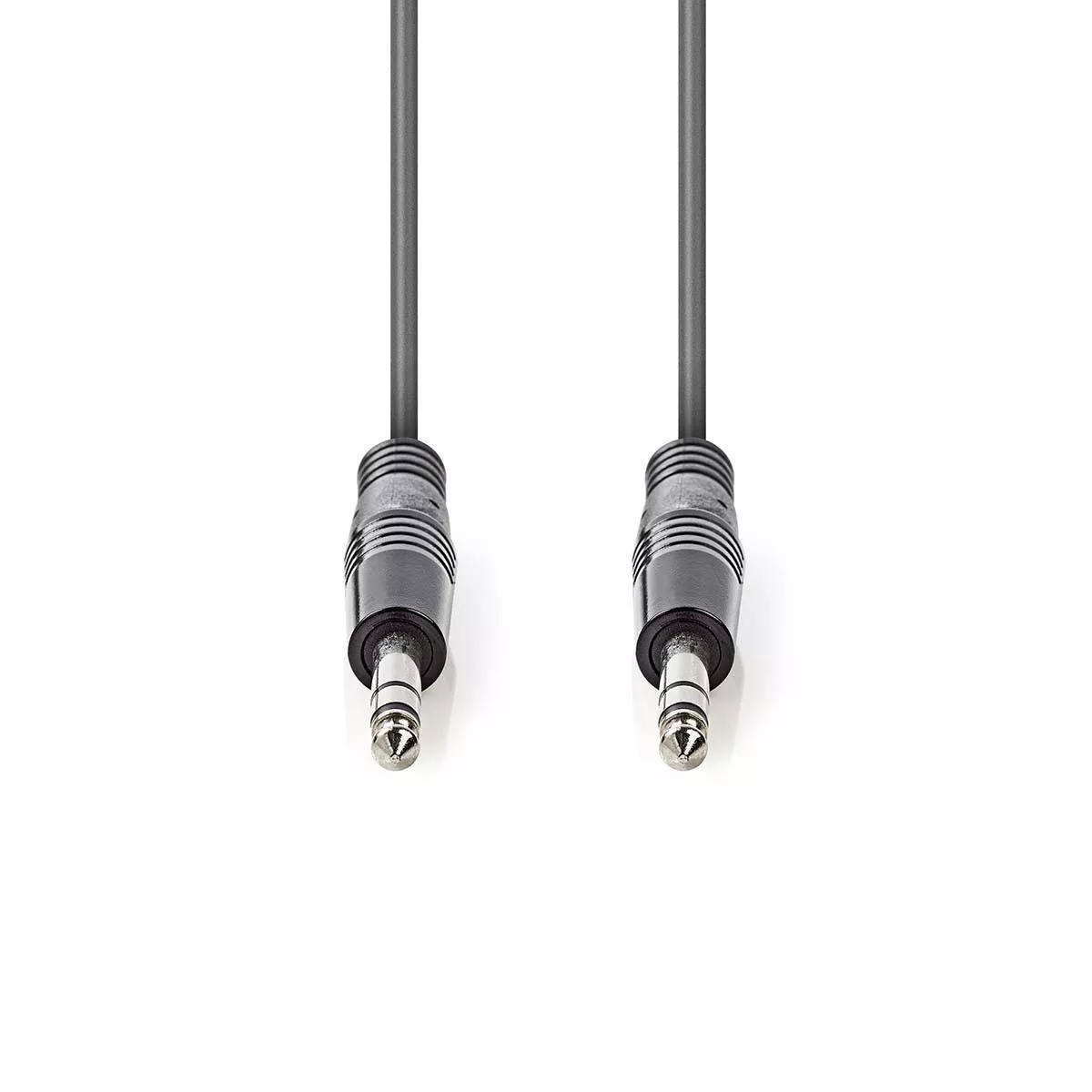 Cablu audio balansat Jack Stereo 6.35 mm tata - 6.35 mm tata 1.5m gri Nedis [2]