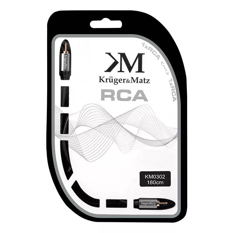 Cablu audio RCA 1.8m Profesional Kruger&Matz – IoElectronice.ro [2]