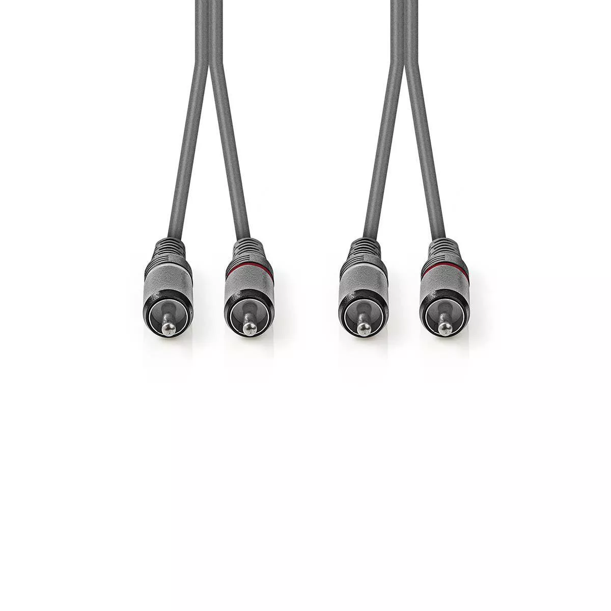 Cablu audio stereo 2x RCA tata - 2x RCA tata 5m gri Nedis – IoElectronice.ro [2]