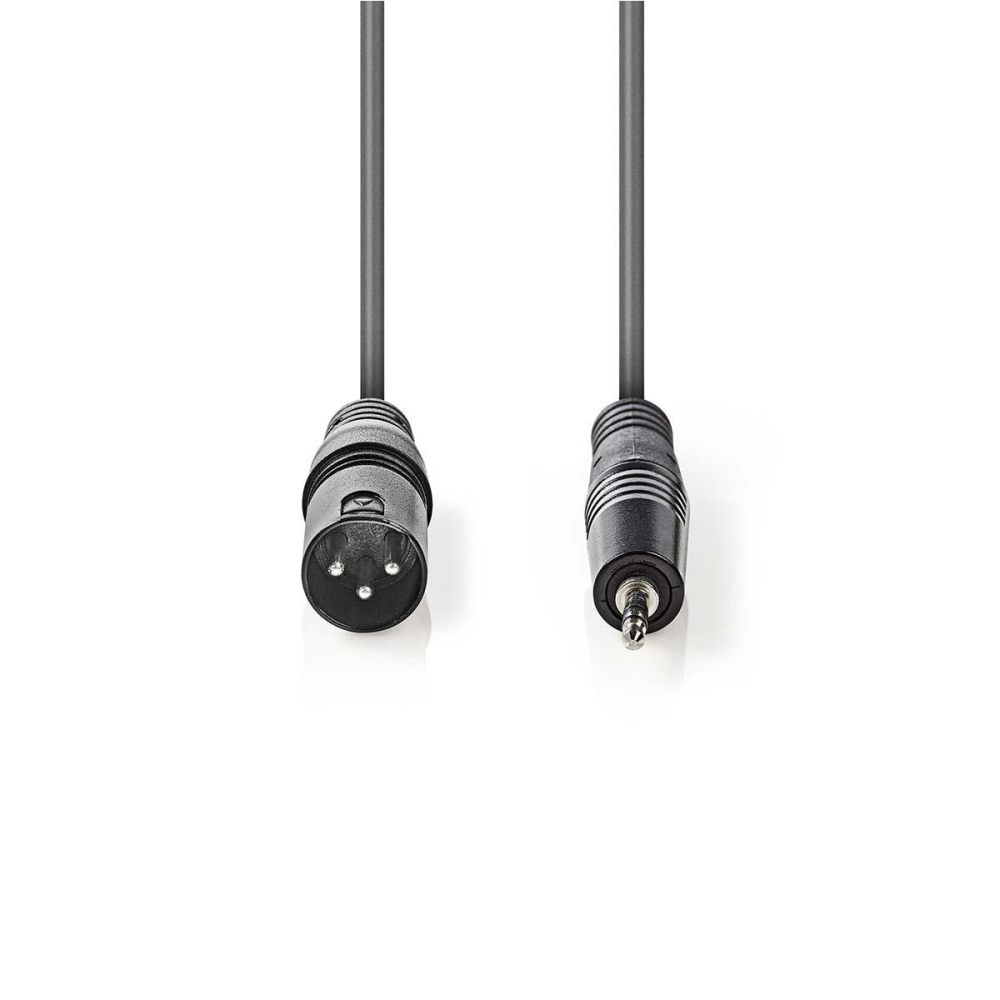 Cablu audio XLR 3-Pin tata - 3.5mm Jack tata 3m gri Nedis – IoElectronice.ro [2]