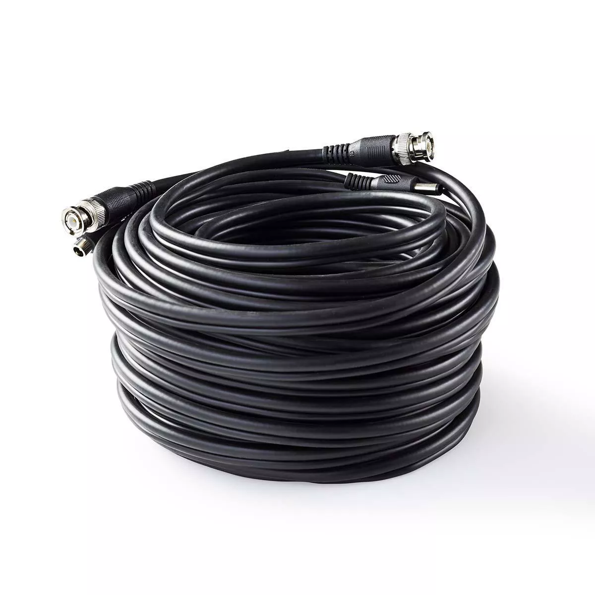 Cablu Coaxial de Securitate CCTV RG59 20m cu Conectori BNC și Alimentare DC, Negru, Calitate Înaltă [2]
