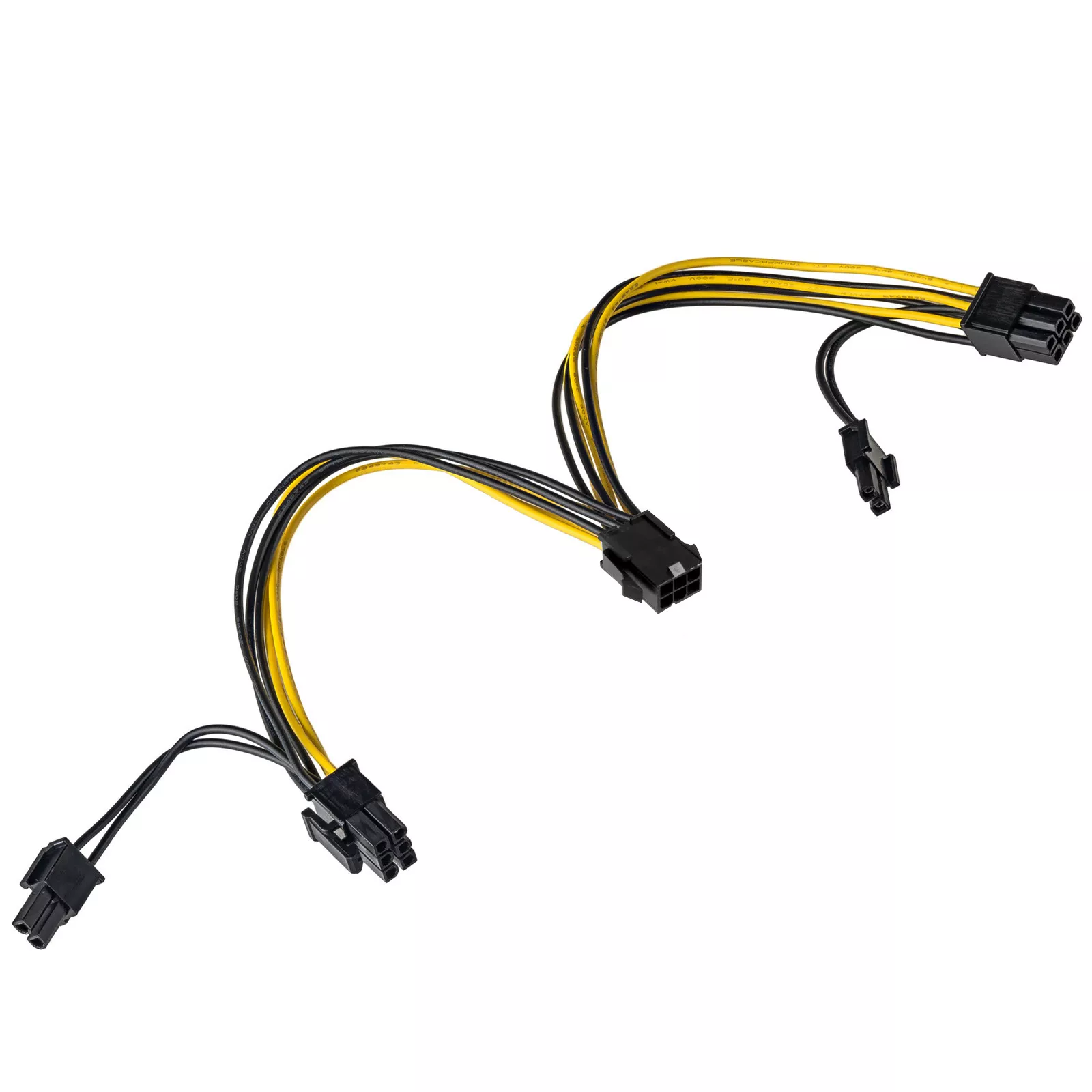 Cablu de alimentare PCI-E 6pin la 2x PCI-E 8pin, 0.15m, adaptor pentru plăci video AKYGA AK-CA-55 [2]