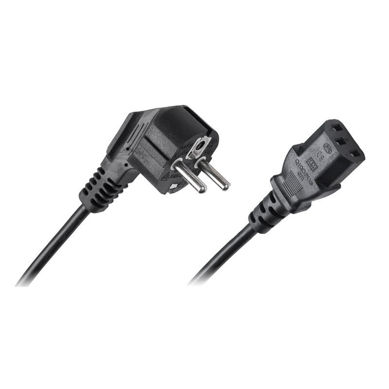 Cablu de alimentare pentru calculator 2m, 3x0.75 mm², negru, Cabletech – Conductor robust și fiabil pentru PC [1]