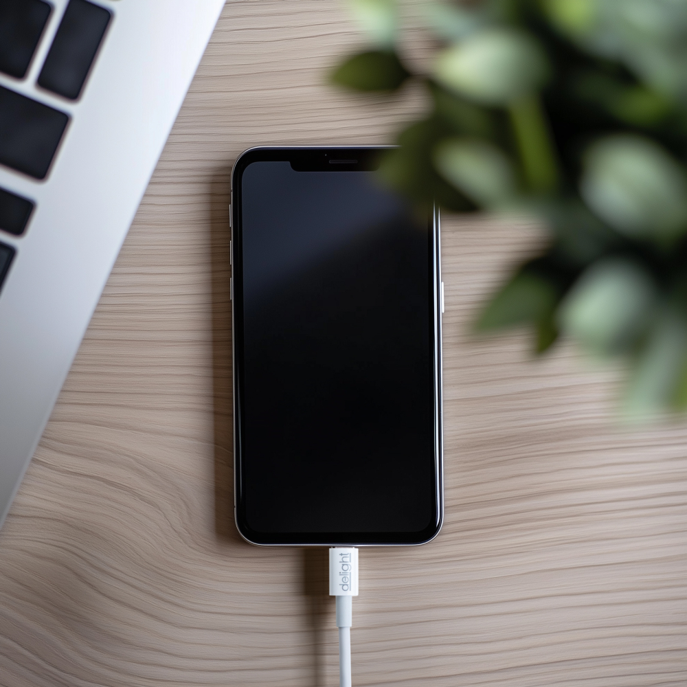 Cablu de date / încărcare USB-C - USB-C 3.1 gen2 3A 60W alb 55447C-WH Delight – IoElectronice.ro [2]