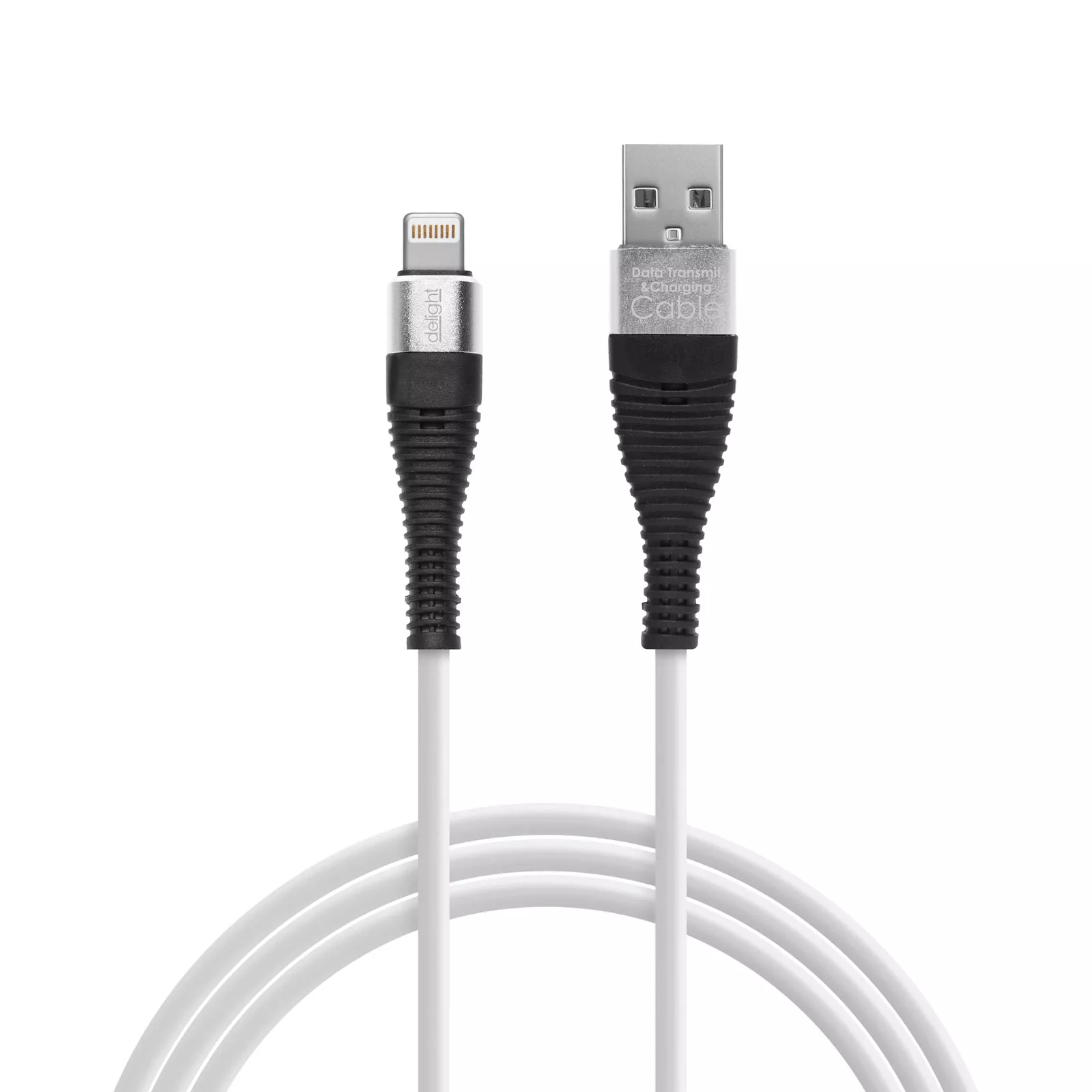 Cablu de date și încărcare iPhone Lightning înveliș siliconic 1m 2A Delight – IoElectronice.ro [3]