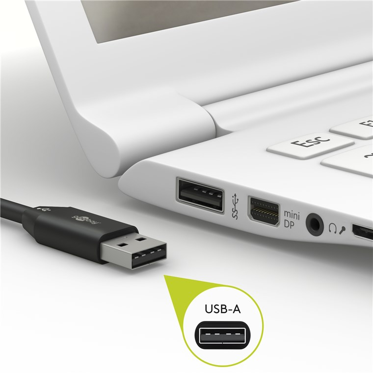 Cablu de date și încărcare USB Type C 1m 3A gri/argintiu textil flexibil Goobay 49296 [5]