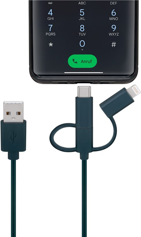 Cablu de încărcare USB pentru smartphone cu lumini LED RGB - Lightning Micro-USB USB Type C 90cm Goobay 60339 – IoElectronice.ro [5]