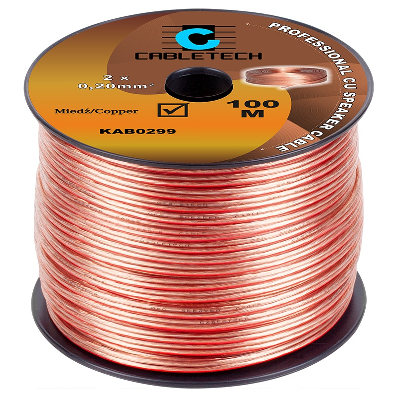 Cablu difuzor transparent 2x0.20mm cupru, 1m Cabletech KAB0299 – Calitate și performanță audio [2]