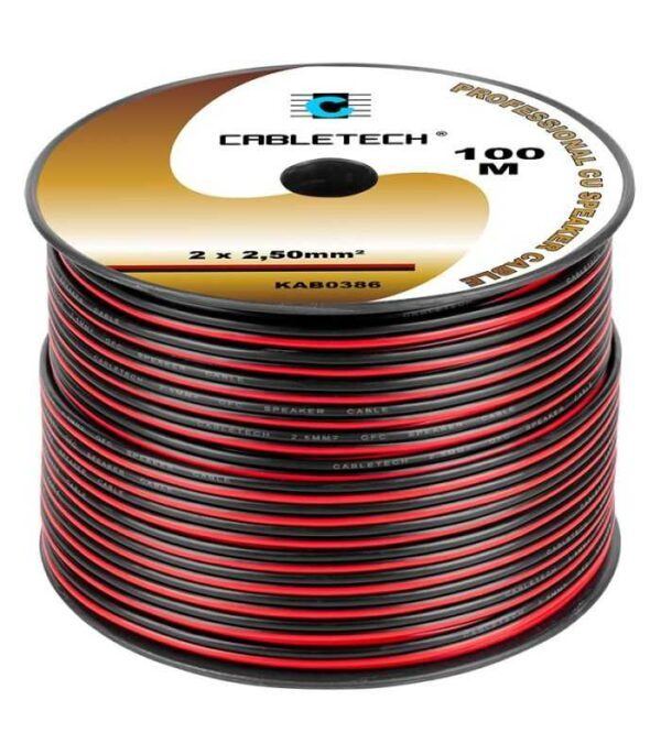 Cablu difuzor cupru 2x2.5mm² roșu/negru, 1m Cabletech KAB0386 – Calitate și performanță audio excelentă [3]