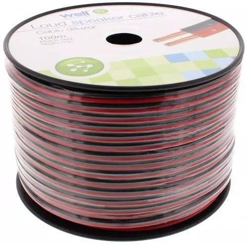 Cablu difuzor roșu/negru CCA 2x2.50mm Well LSP-CCA2.50BR-100-WL – IoElectronice.ro [1]