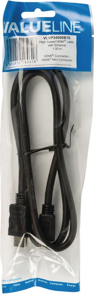 Cablu HDMI tata - mini HDMI tata 1m 3D 4K Valueline – IoElectronice.ro [2]