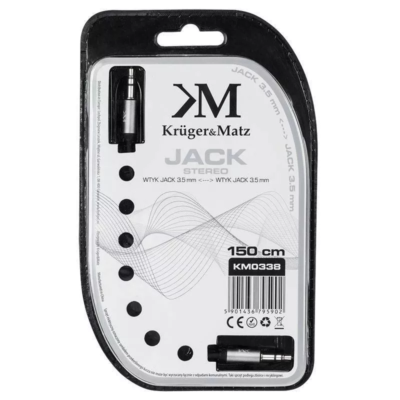 Cablu Jack 3.5 mm 1.5m spiralat stereo Profesional Kruger&Matz – IoElectronice.ro [2]