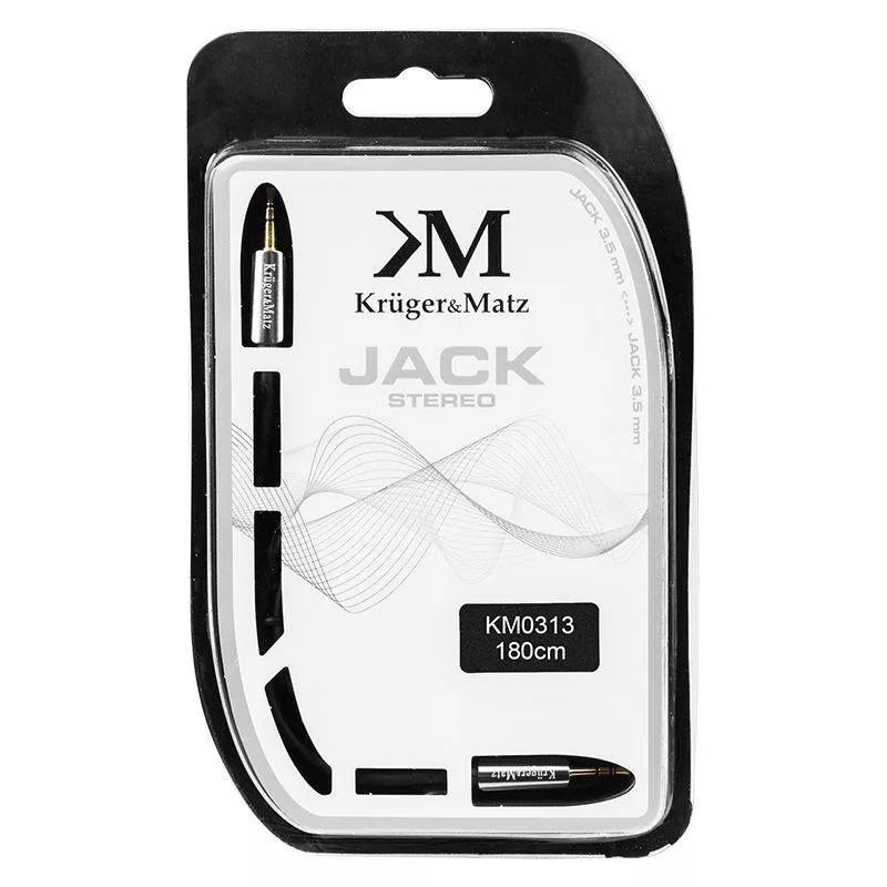 Cablu Jack 3.5 mm la 3.5 mm 1.8m Profesional Kruger&Matz – IoElectronice.ro [2]