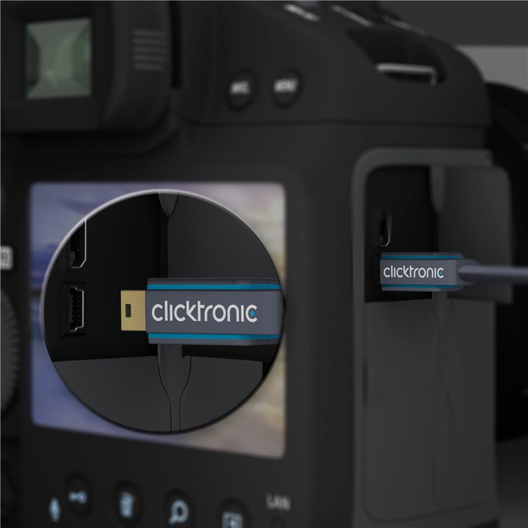 Cablu Profesional 3m mini USB 2.0 - USB Hi-Speed 480Mbit/s OFC cupru fără oxigen aurit Clicktronic 70128 – IoElectronice.ro [5]