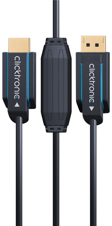 Cablu Profesional Displayport tata - HDMI tata 2m Clicktronic OFC 10.2Gbit/s 1920x1200p WQHD 75Hz – IoElectronice.ro [2]