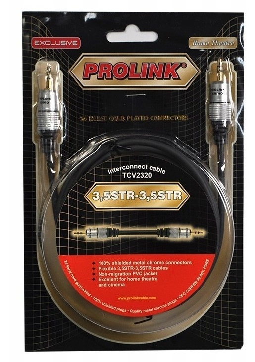Cablu RCA mufa tata x1 din ambele părți 5m aurit negru PROLINK TCV3010-5.0 – IoElectronice.ro [2]