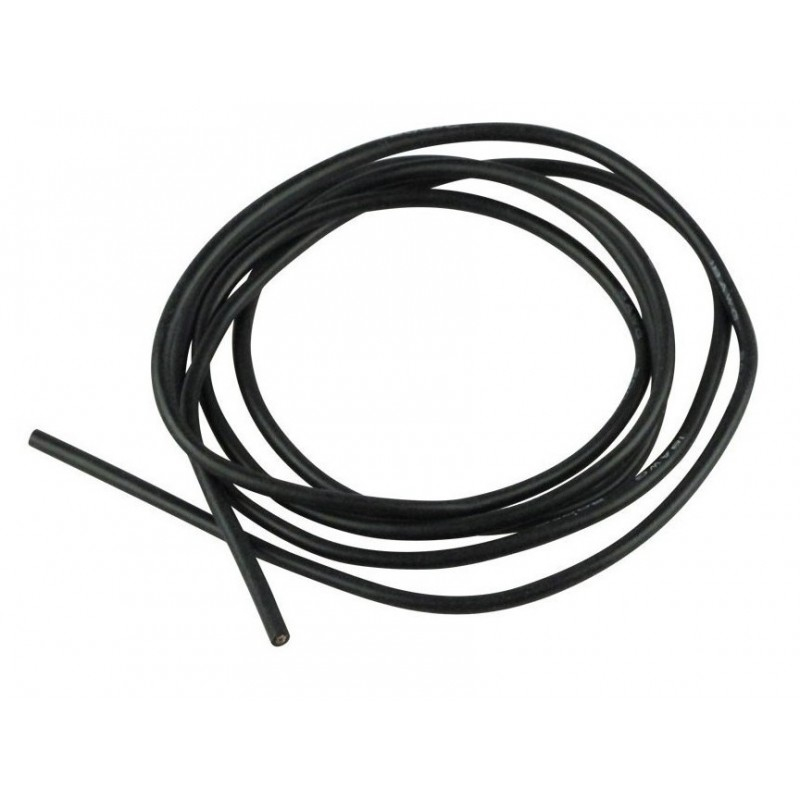 Cablu siliconic multifilar 16AWG 1m negru, conductor cupru 2.5mm², tensiune 600V, calitate premium [1]