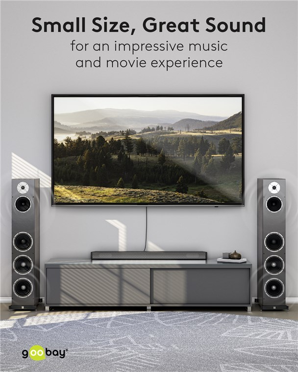 Cablu Subwoofer RCA Y Premium 10m Goobay Plus, Flexibil, Negru, Pentru Sunet Puternic și Clar [6]