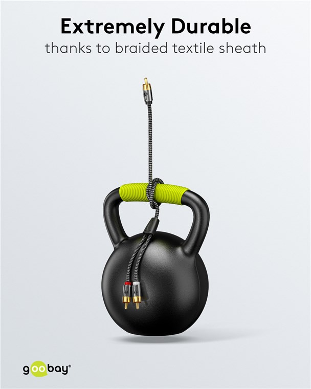 Cablu subwoofer premium flexibil RCA Y 5m RCA tată - 2x RCA tată negru Goobay Plus 65302 – IoElectronice.ro [8]