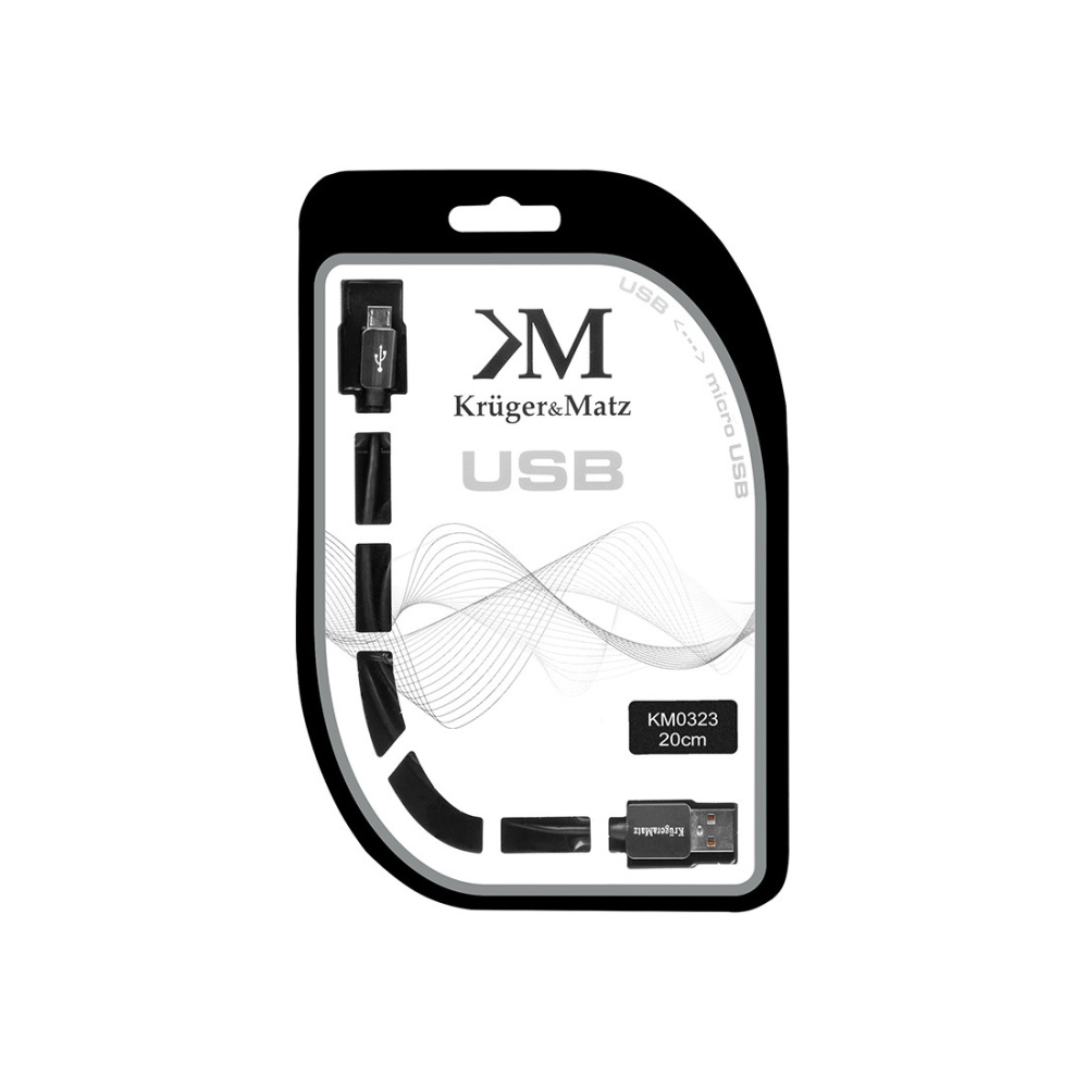 Cablu USB la micro USB 0.2m Profesional Kruger&Matz – IoElectronice.ro [3]