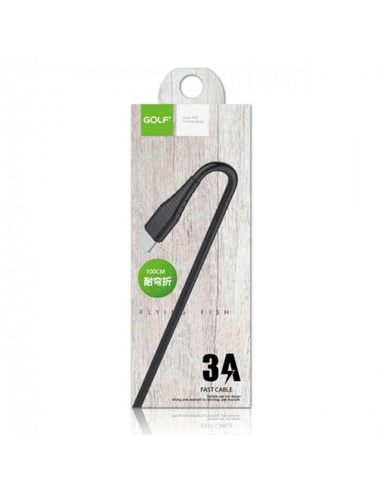 Cablu USB la micro USB Golf Flying Fish Fast Cable 3A negru 1m GC-64m – IoElectronice.ro [2]