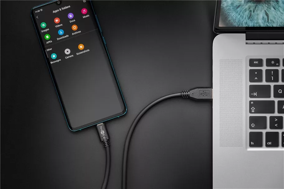 Cablu USB Type C tata - USB 3.0 tata 3m negru Goobay [2]