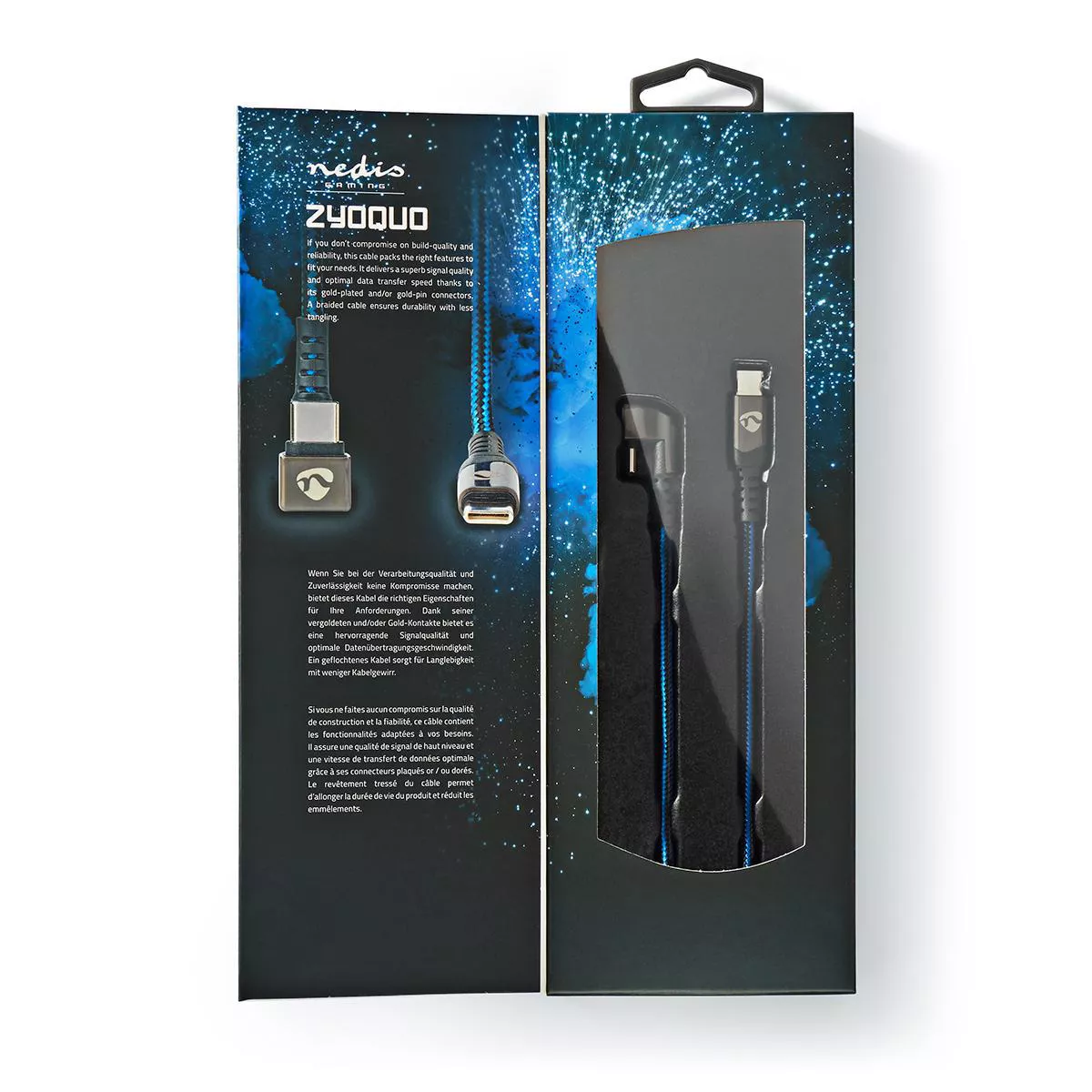 Cablu USB Type C tata - USB Type C tata conector gaming 180° 2m NEDIS – IoElectronice.ro [4]