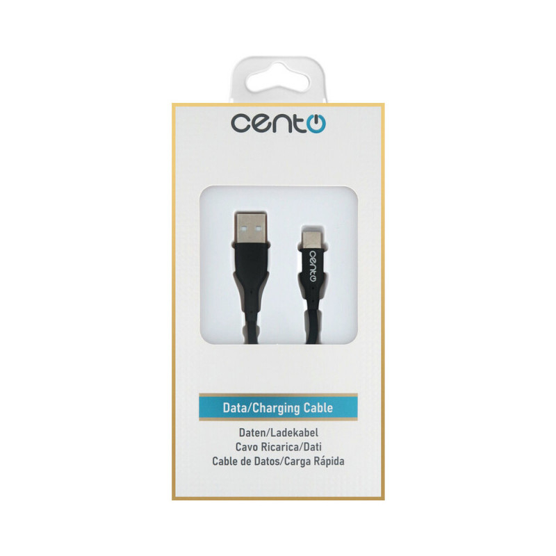 Cablu USB Type C - USB 1m 3A Silicon negru CENTO C101 – IoElectronice.ro [2]