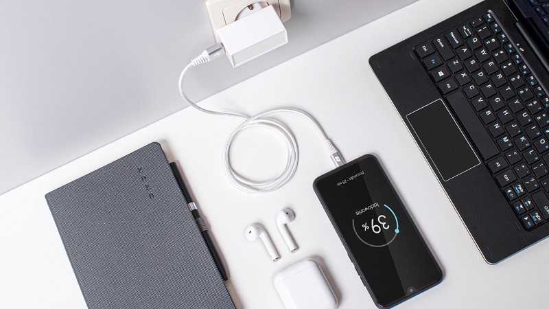 Cablu USB2.0 A - USB type C 0.5m alb panzat Rebel – IoElectronice.ro [2]