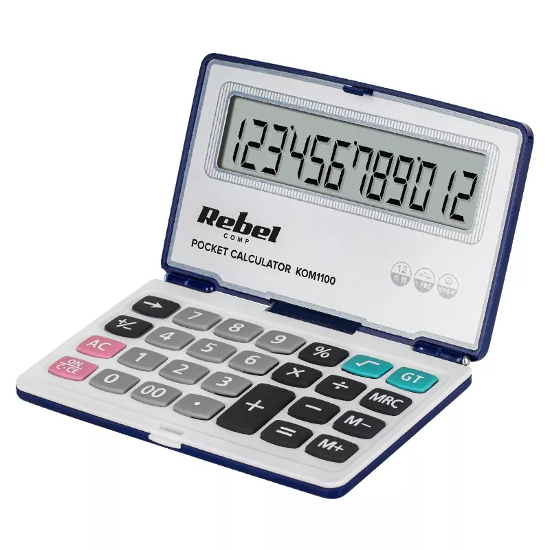 Calculator de buzunar 12 cifre PC-50 REBEL – Compact, funcții avansate, design pliabil, ușor de purtat [4]