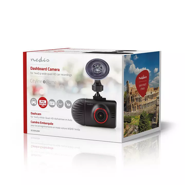 Camera auto dublă 1440p 2K Wide Quad HD cu Night Vision, G-Sensor și Wi-Fi - Nedis [20]