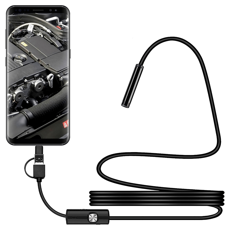 Camera de inspecție endoscop 1280x720p IP67, USB/Micro USB/Type C, compatibil Android și Windows, REBEL RB-1141 [3]