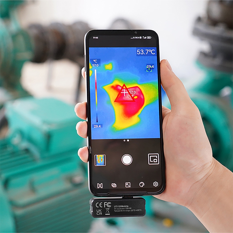 Camera Termoviziune UNI-T UTI120MOBILE - Detectare Temperatură -20°C până la 400°C, USB Type-C, Rezoluție IR 120x90 [1]