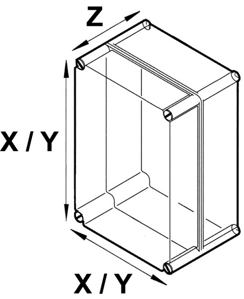 Carcasa universala X:74mm Y:146mm Z:40mm cu lame de fixare KRADEX Z52U ABS [3]