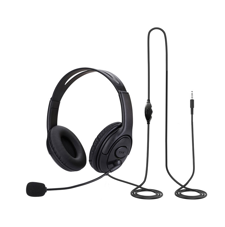 Casca Stereo Multimedia 40mm cu Microfon Flexibil, Jack 3.5mm, Cablă 2m – Sunet Clar și Confort Excelent [1]