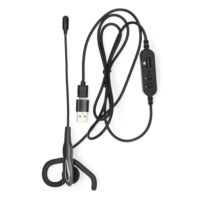 Casti In-Ear Nedis CHSTUM210BK USB-A/USB Type C 1.8m culoare negru, garantie 24 luni persoane fizice [2]