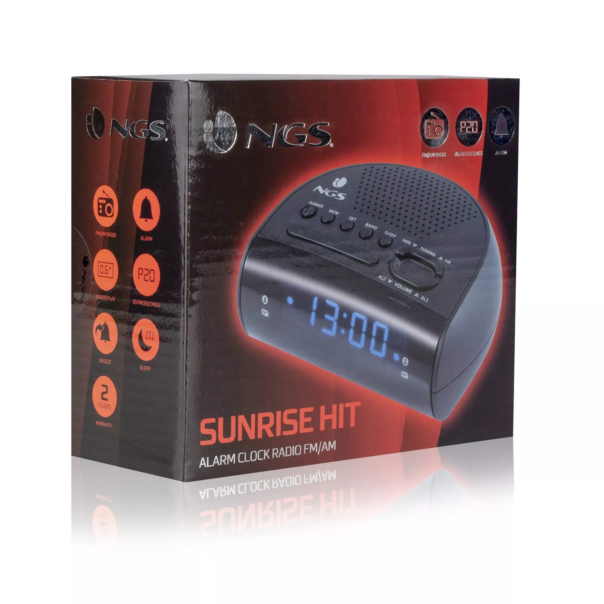 Ceas de masă cu alarmă SUNRISE HIT negru NGS – IoElectronice.ro [4]