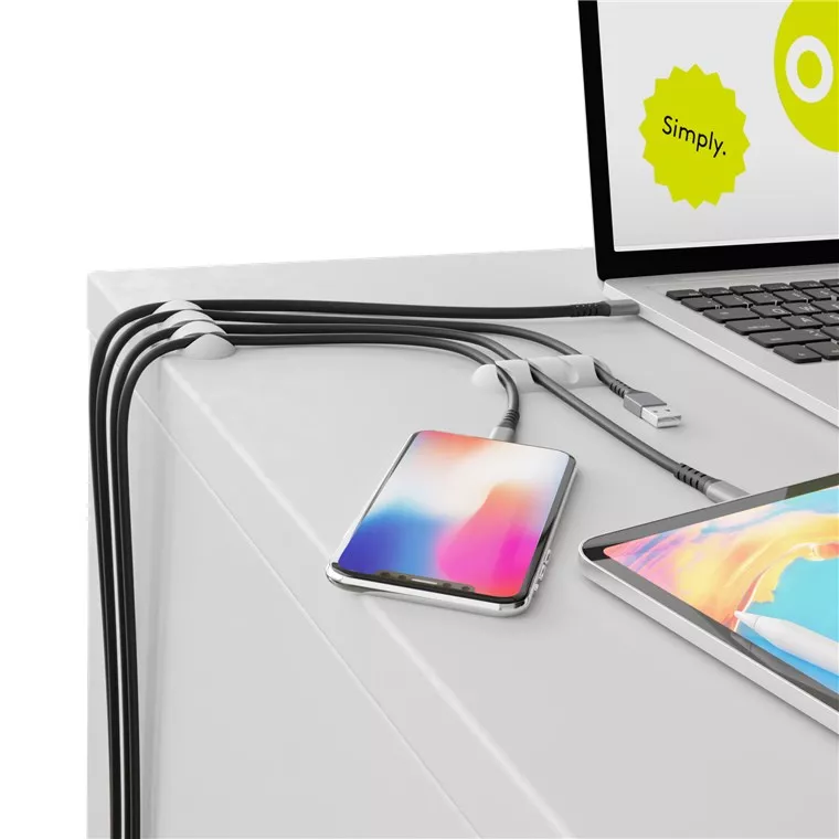 Cleme pentru gestionarea cablurilor cu 4 sloturi Goobay set 2buc alb – IoElectronice.ro [6]