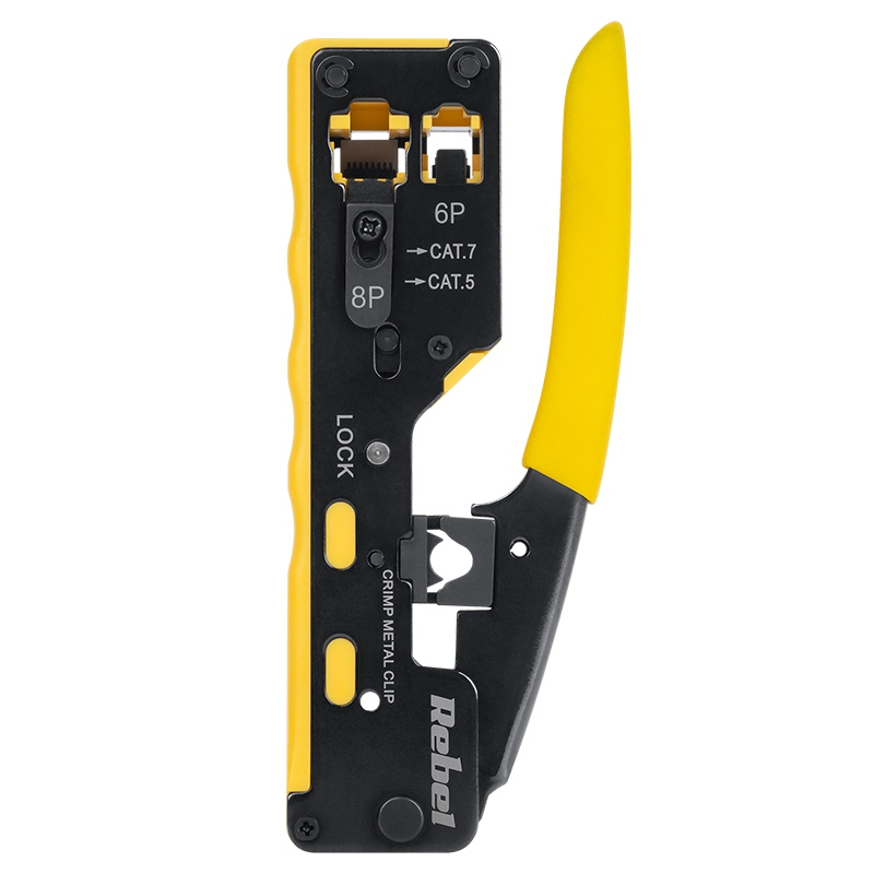 Cleste sertizare Pass-Through RJ45 Cat.5/6/7 și RJ12 REBEL RB-1006 – Calitate și Precizie în Sertizare [1]