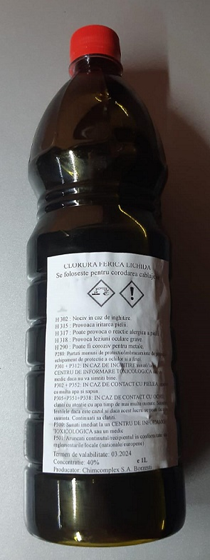 Clorură ferică 1L - Concentratie 40% | Soluție Chimică de Înaltă Calitate [1]