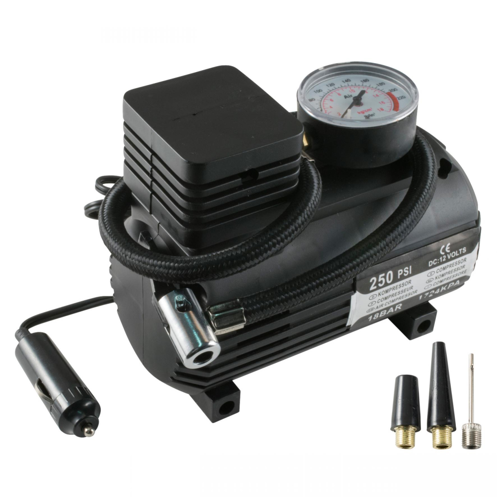 Compresor auto 12V 18 bari 250 PSI 3 adaptoare ventil 4CARS 90304 – IoElectronice.ro [2]