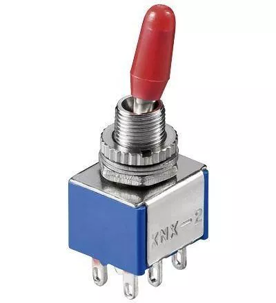 Comutator 2x ON-ON 6 pini 12.5x11.5x8.5mm cu retinere Goobay - IoElectronice.ro [3]
