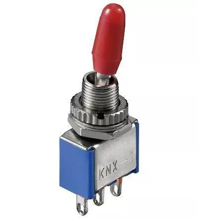 Comutator ON-ON 3 Pini 6A/250V, Miniatural, Cu Parghie Metalică, Culoare Albastră, Ideal pentru Proiecte DIY [2]