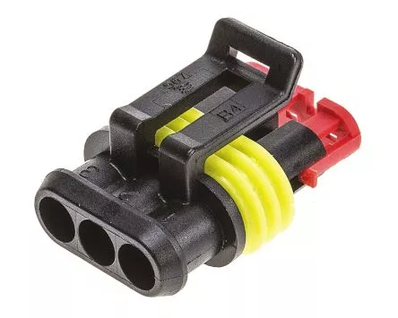 Conector cablu Superseal 1.5 IP67, mufa mamă, 3 pini, TE Connectivity, durabil și sigur [4]